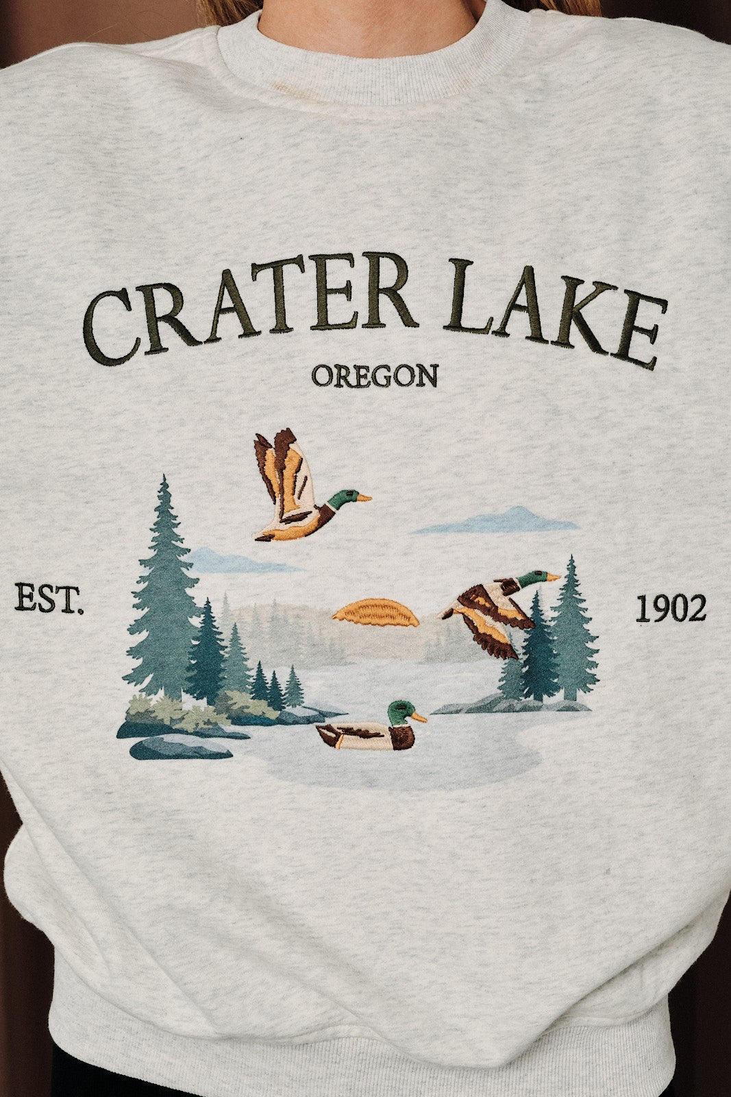 Crater Lake Graphic Crewneck Sweatshirt - Westly