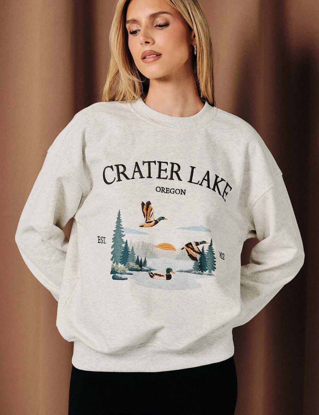 Crater Lake Graphic Crewneck Sweatshirt - Westly