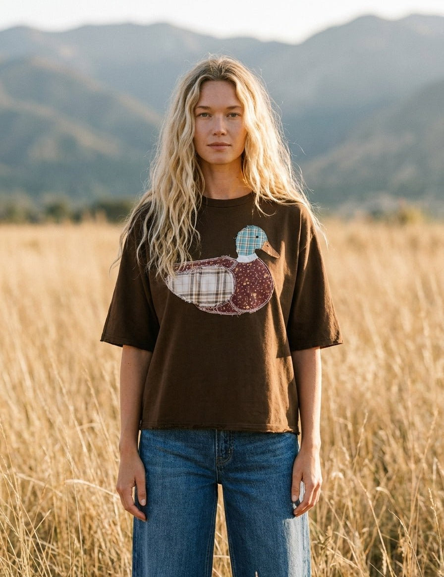 Creekside Mallard Patchwork Dolman Sleeve Top - Westly