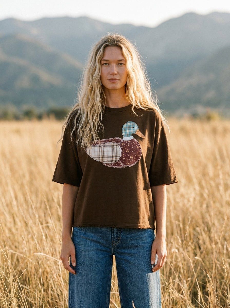 Creekside Mallard Patchwork Dolman Sleeve Top - Westly