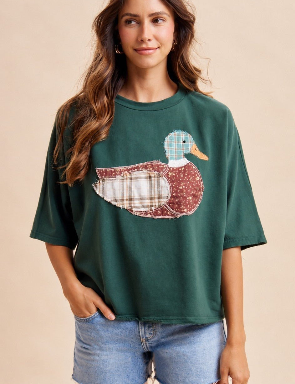 Creekside Mallard Patchwork Dolman Sleeve Top - Westly