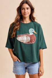 Creekside Mallard Patchwork Dolman Sleeve Top - Westly