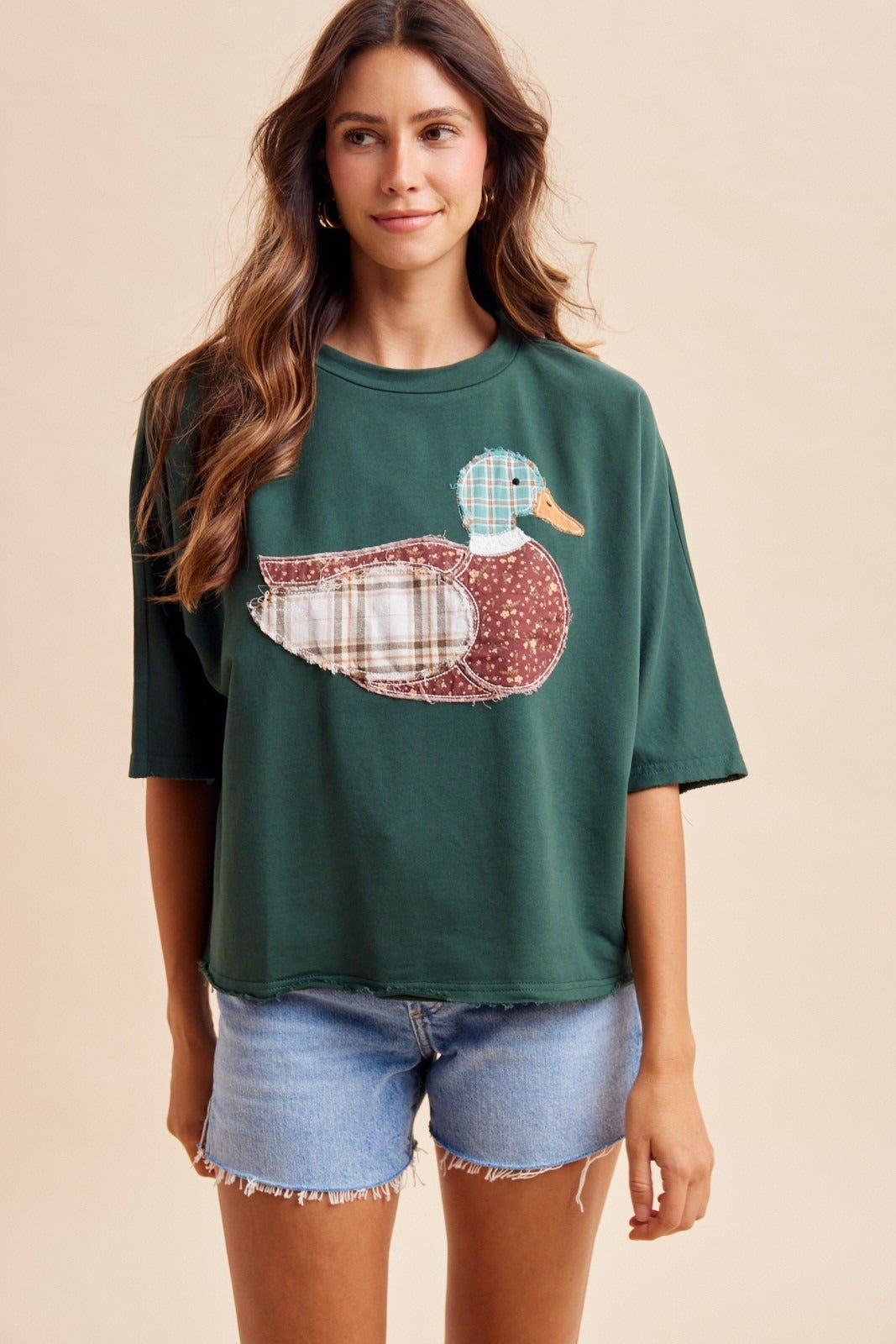 Creekside Mallard Patchwork Dolman Sleeve Top - Westly