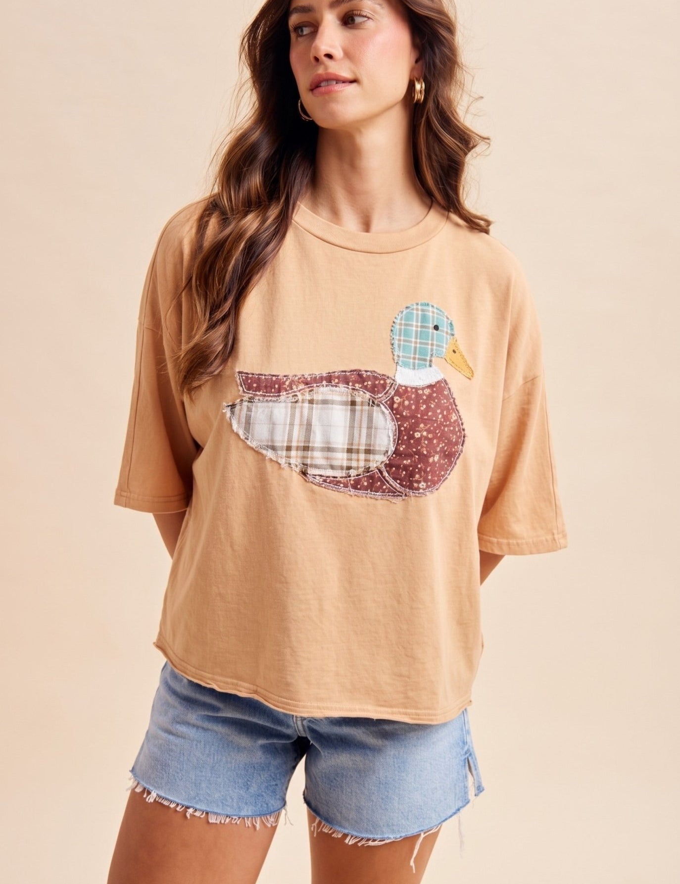Creekside Mallard Patchwork Dolman Sleeve Top - Westly