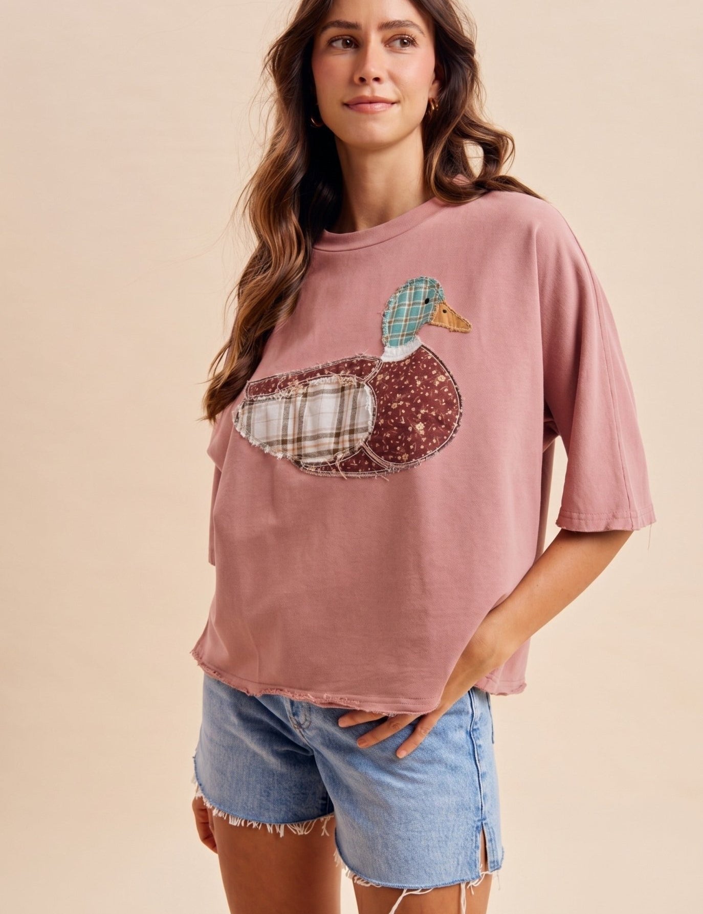 Creekside Mallard Patchwork Dolman Sleeve Top - Westly