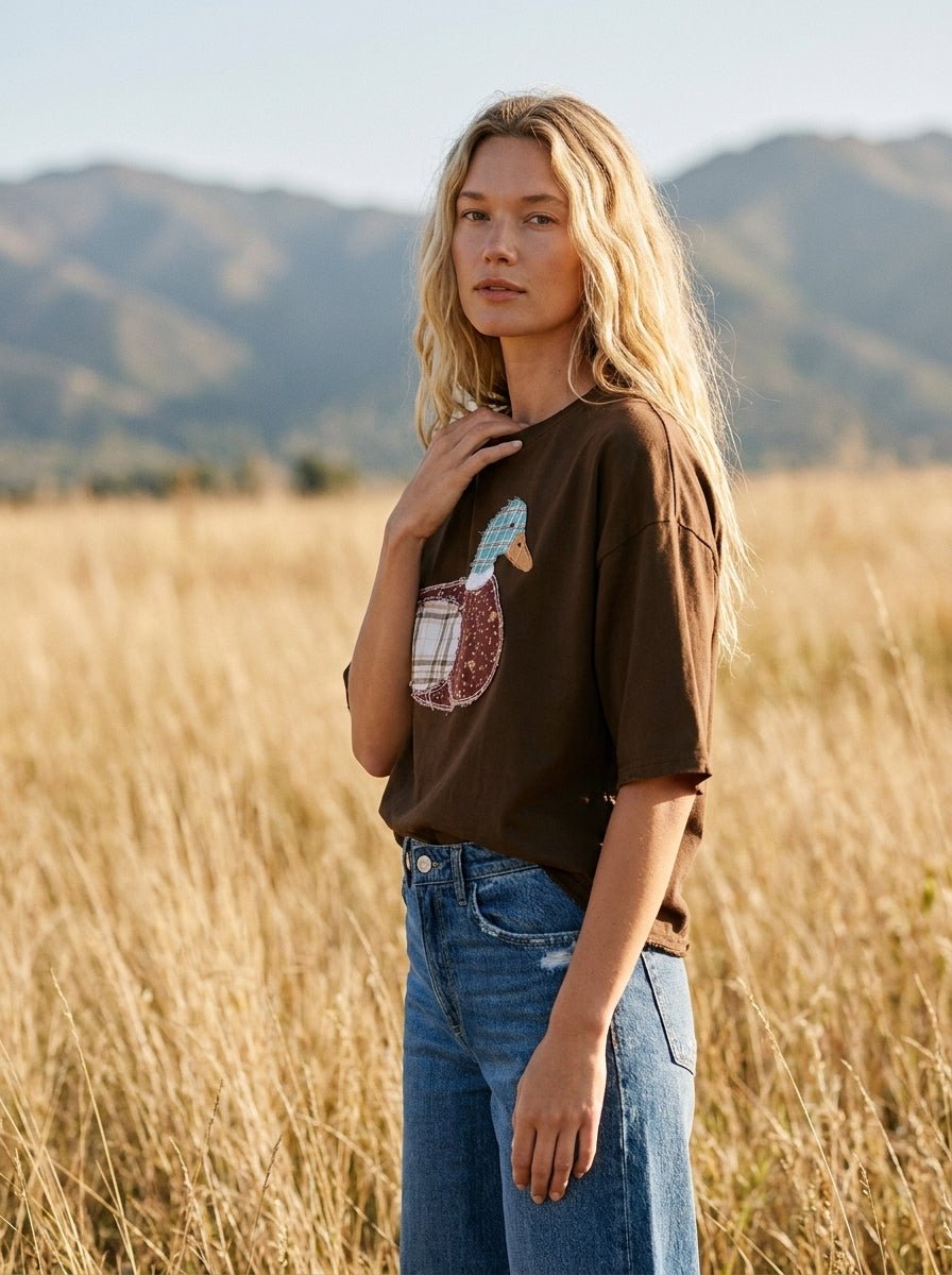 Creekside Mallard Patchwork Dolman Sleeve Top - Westly