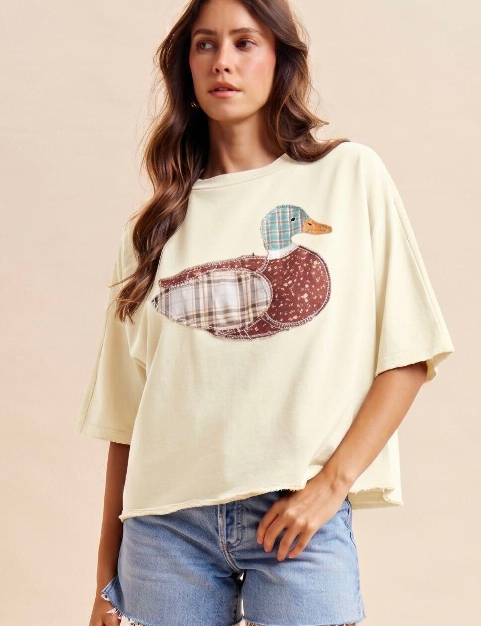 Creekside Mallard Patchwork Dolman Sleeve Top - Westly