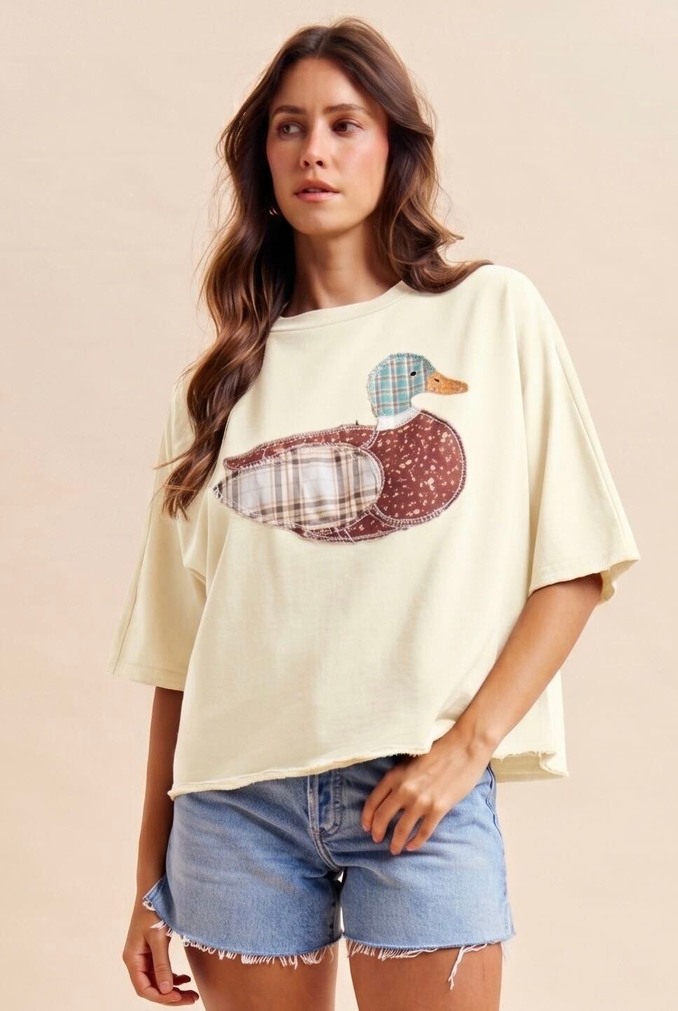 Creekside Mallard Patchwork Dolman Sleeve Top - Westly