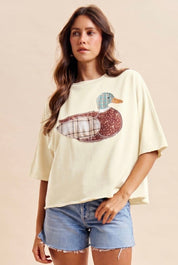 Creekside Mallard Patchwork Dolman Sleeve Top - Westly