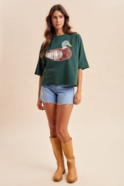 Creekside Mallard Patchwork Dolman Sleeve Top - Westly