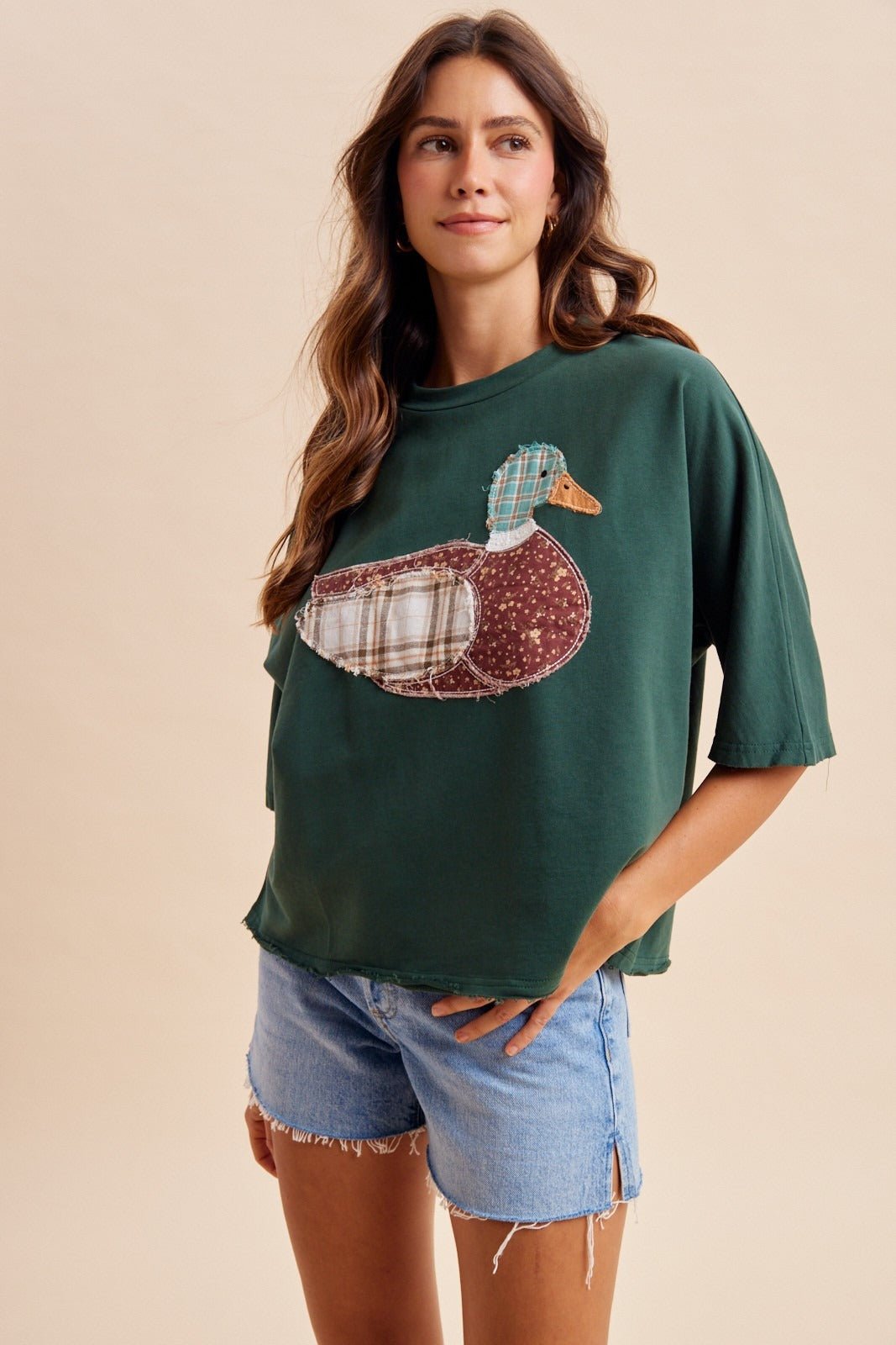 Creekside Mallard Patchwork Dolman Sleeve Top - Westly