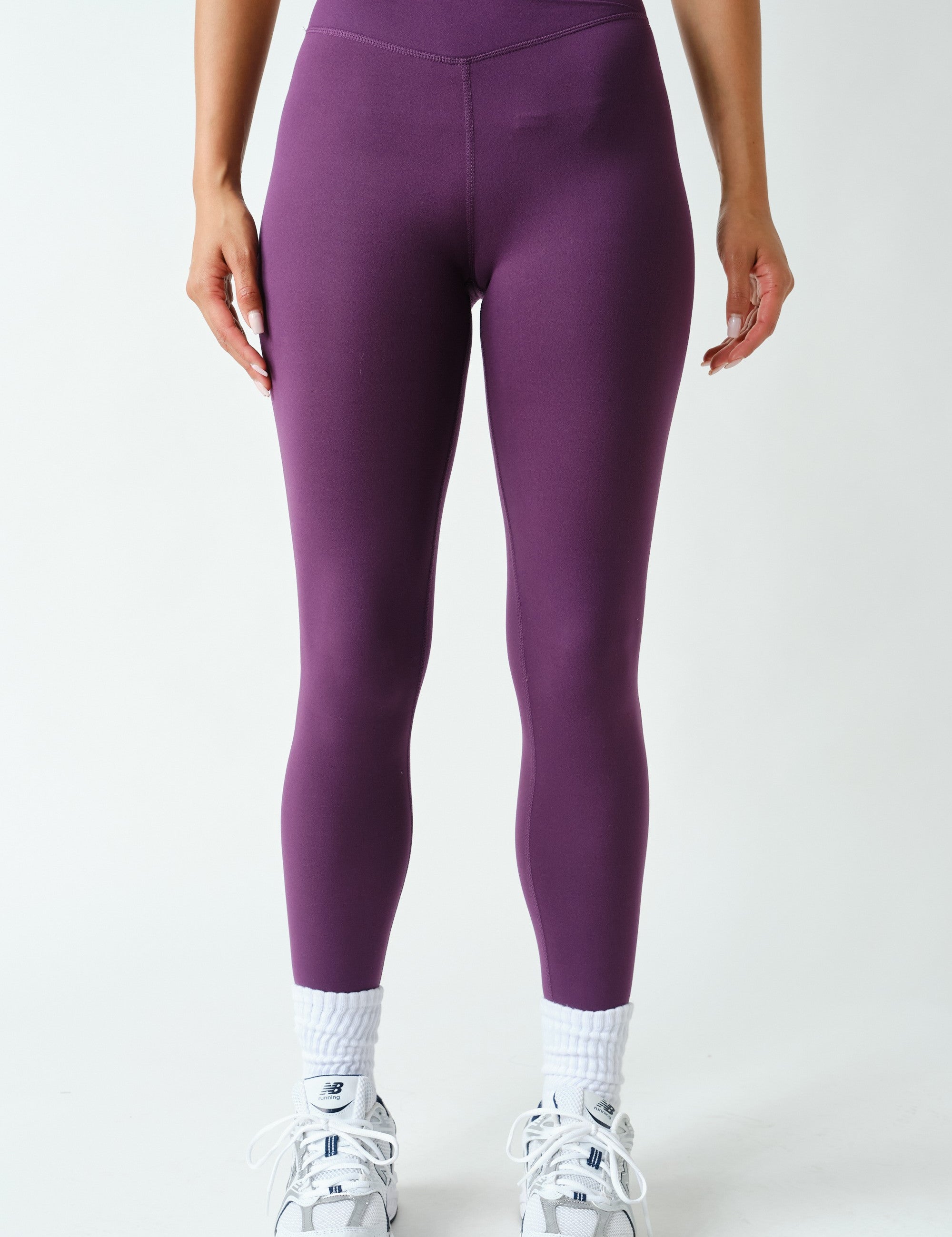 Crosscurrent Crossover Waist Leggings in Purple Iris, photo 1