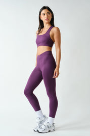 Crosscurrent Crossover Waist Leggings in Purple Iris, photo 2