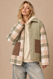 Crossroads Mixed Print Quilted Jacket - Westly