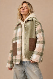 Crossroads Mixed Print Quilted Jacket - Westly