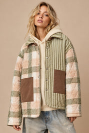 Crossroads Mixed Print Quilted Jacket - Westly