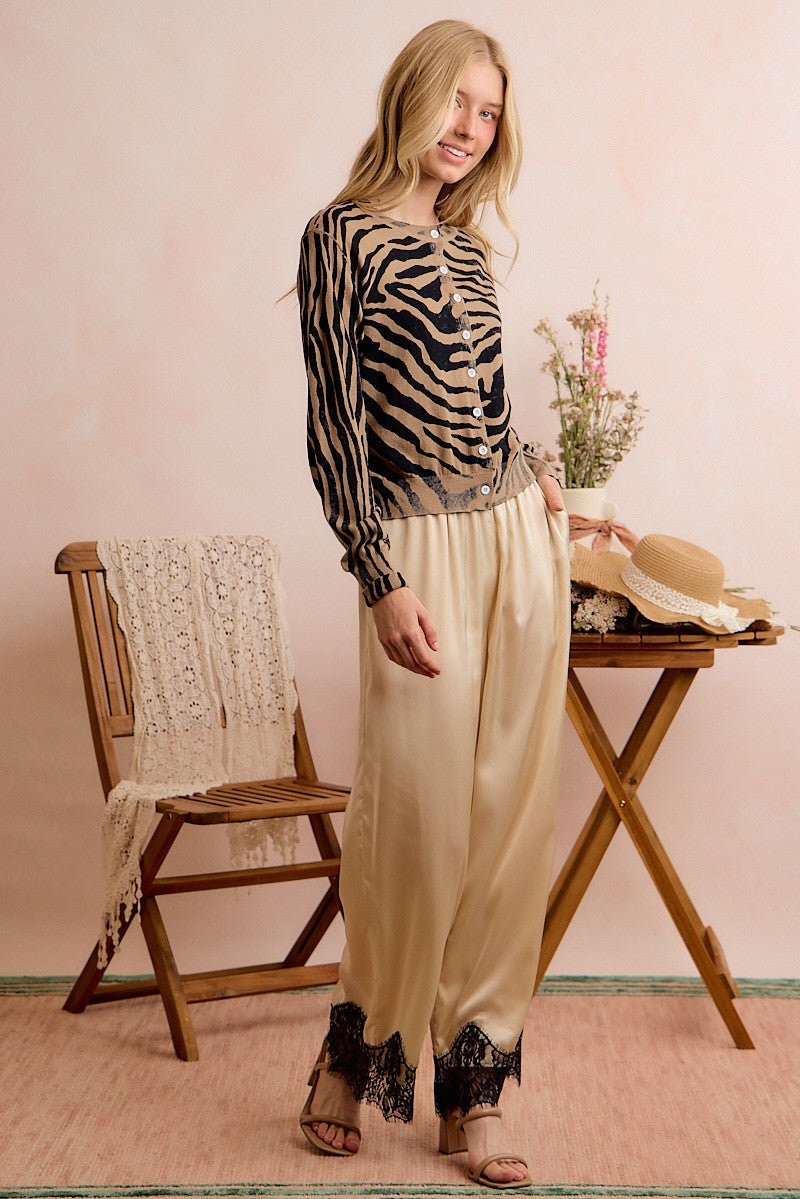 Crosswalk Zebra Knit Cardigan - Westly
