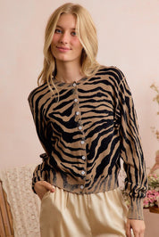Crosswalk Zebra Knit Cardigan - Westly