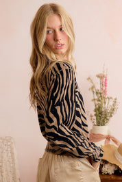 Crosswalk Zebra Knit Cardigan - Westly