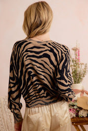 Crosswalk Zebra Knit Cardigan - Zebra