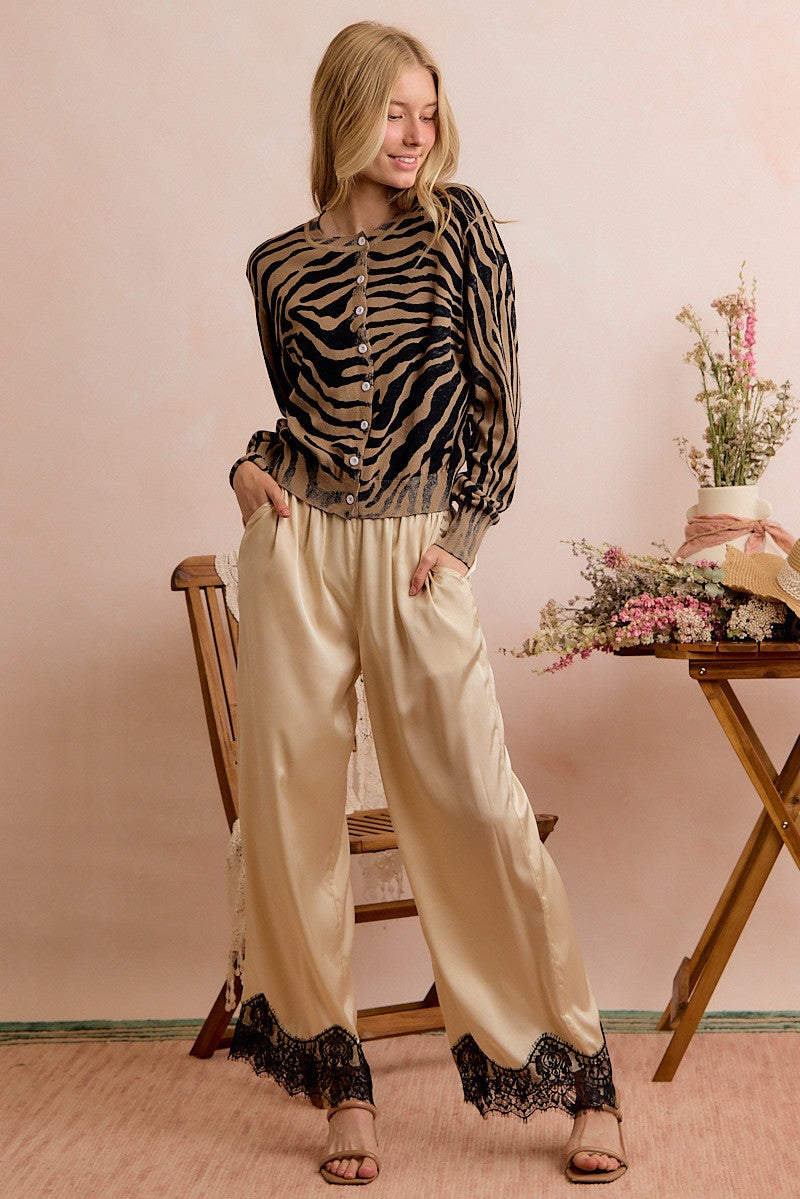 Crosswalk Zebra Knit Cardigan - Zebra