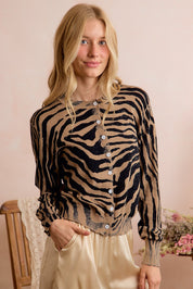 Crosswalk Zebra Knit Cardigan - Zebra