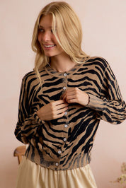 Crosswalk Zebra Knit Cardigan - Zebra