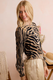 Crosswalk Zebra Knit Cardigan - Zebra