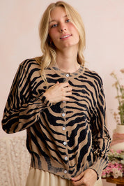 Crosswalk Zebra Knit Cardigan - Zebra