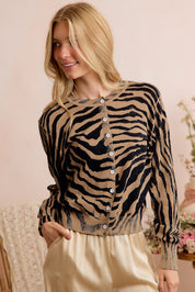 Crosswalk Zebra Knit Cardigan - Zebra