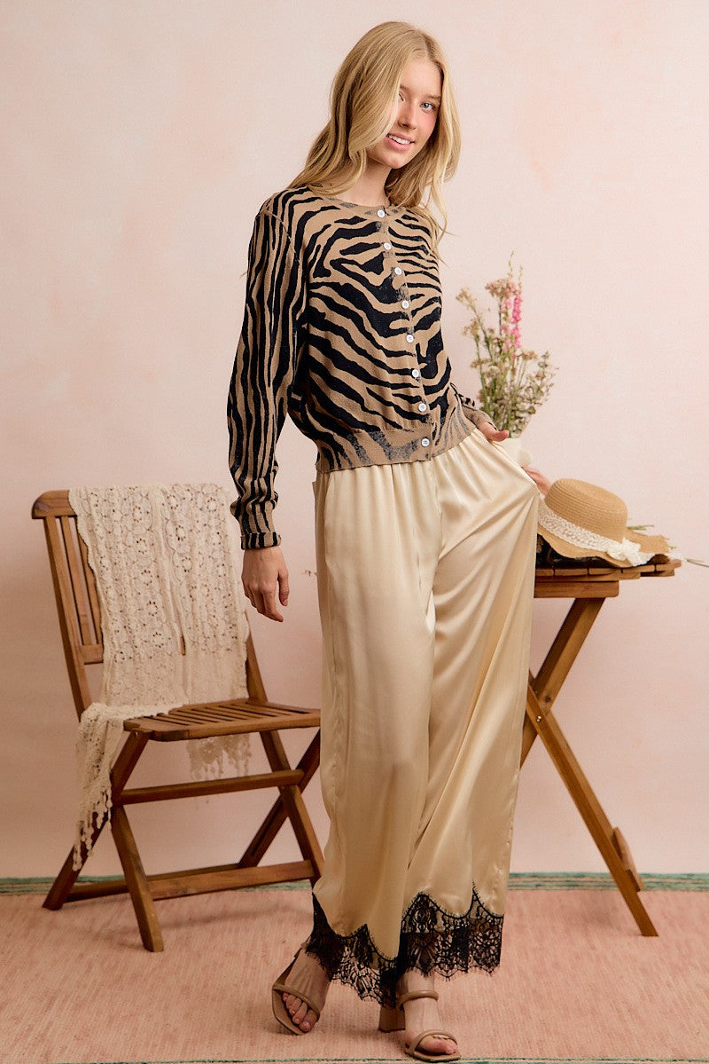 Crosswalk Zebra Knit Cardigan - Zebra