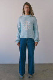 Crystal Peak Snowflake Sweater in Icy Blue - product photo 5