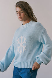 Crystal Peak Snowflake Sweater in Icy Blue - product photo 7