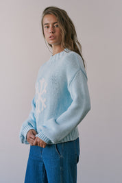 Crystal Peak Snowflake Sweater in Icy Blue - product photo 8