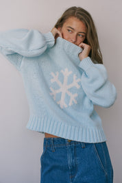 Crystal Peak Snowflake Sweater in Icy Blue - product photo 12