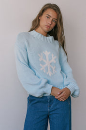 Crystal Peak Snowflake Sweater in Icy Blue - product photo 13