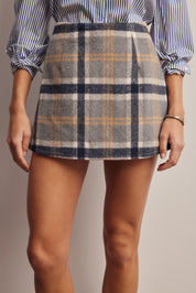 Culver Plaid Skort in Navy, photo 3