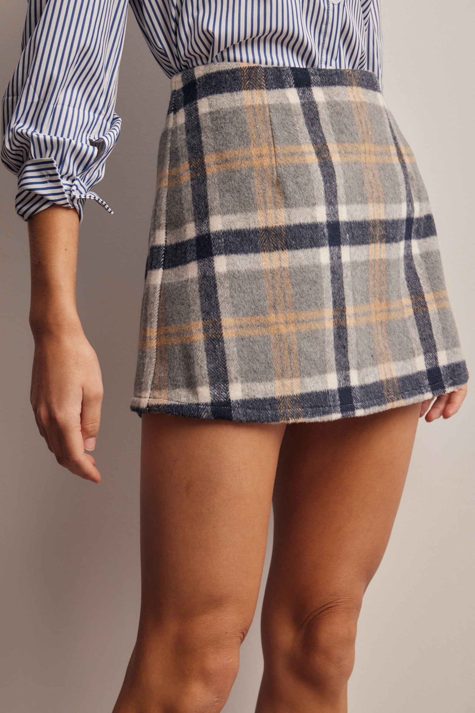 Culver Plaid Skort in Navy, photo 5