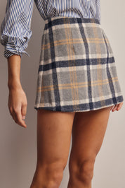 Culver Plaid Skort in Navy, photo 5