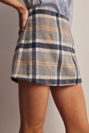 Culver Plaid Skort in Navy, photo 6