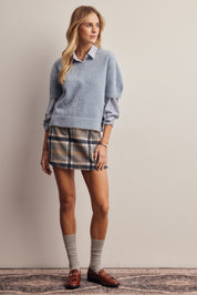 Culver Plaid Skort in Navy, photo 10