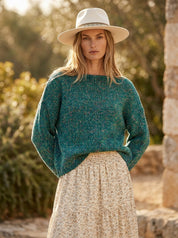 Cypress Multi - Color Yarn Crewneck Sweater - Westly