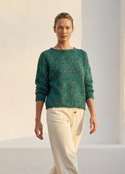Cypress Multi - Color Yarn Crewneck Sweater - Westly