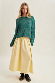 Cypress Multi - Color Yarn Crewneck Sweater - Westly