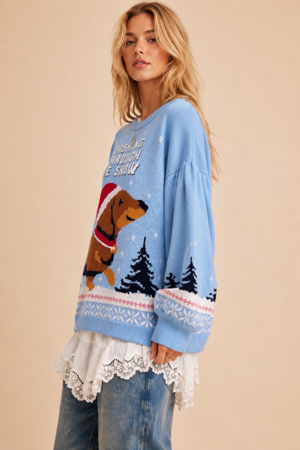 Dachshund Holiday Knit Sweater - Westly