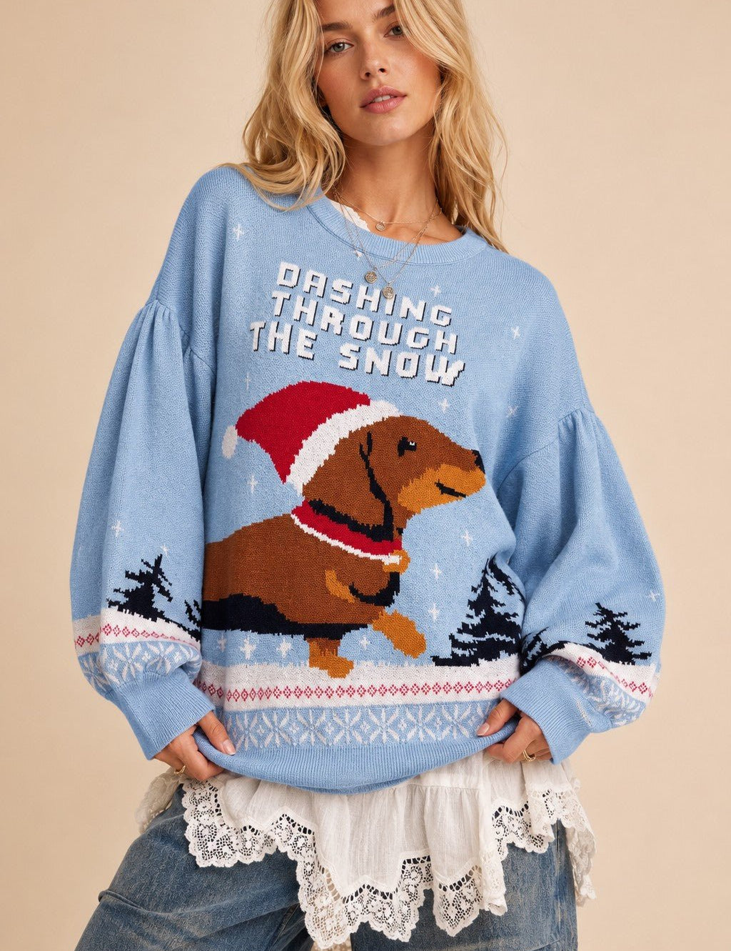 Dachshund Holiday Knit Sweater - Westly