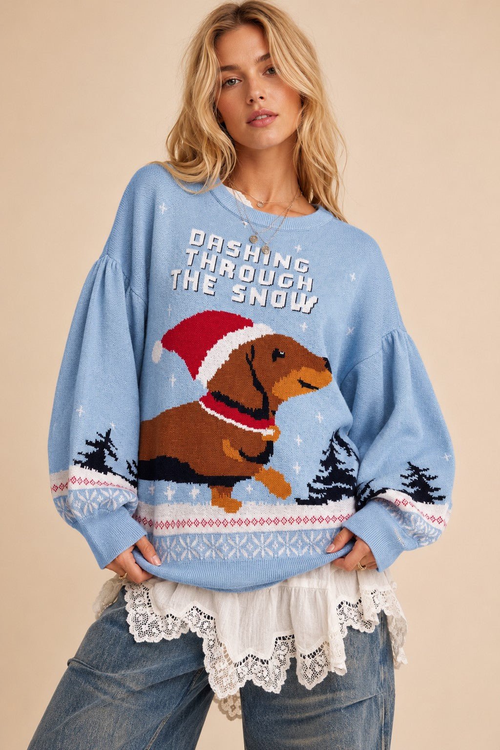 Dachshund Holiday Knit Sweater - Westly