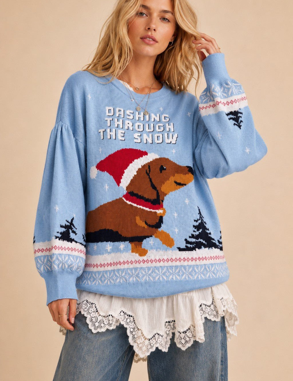 Dachshund Holiday Knit Sweater - Westly