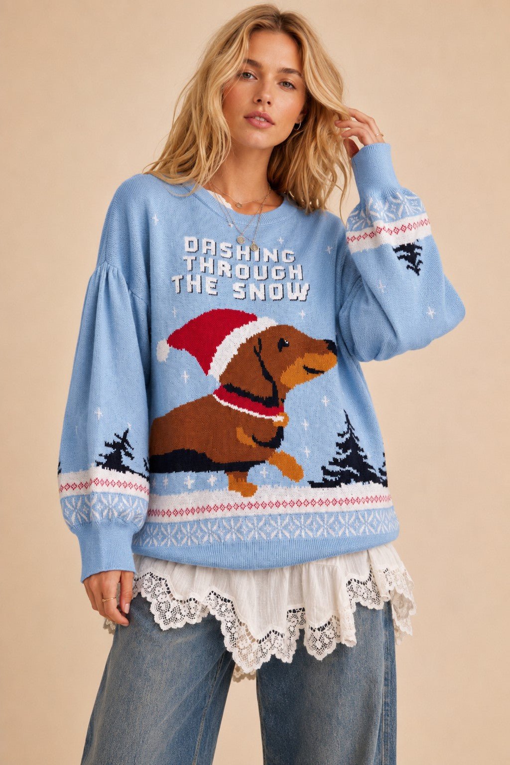 Dachshund Holiday Knit Sweater - Westly