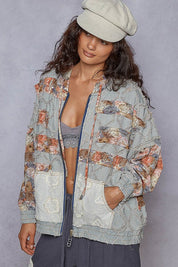 Dahlia Patchwork Zip-Up Hoodie - Westly